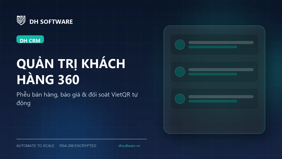 Chuẩn hóa quy trình CRM: từ tiếp nhận nhu cầu đến bàn giao công việc